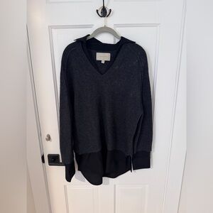 Brochu Walker Charcoal Gray Textured Sweater